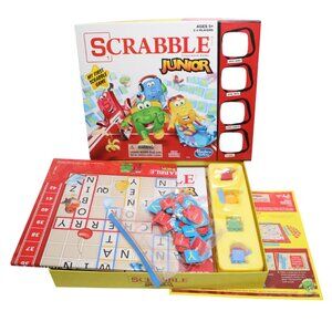 Scrabble Junior Board Game - 2-Sided Growing Game Fun Education Kids